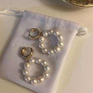 Pearl Hoop Earrings